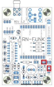 Bestückungsplan RN-Funk mit Funkmodul EasyRadio