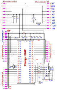 Atmel ATmega1284P Board für die Hutschiene