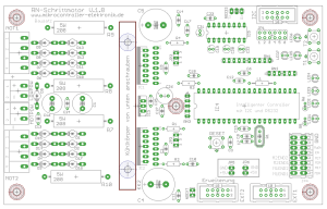 Bestückungsplan Leiterplatte Programmierbare Schrittmotor Ansteuerung RN-Schrittmotor