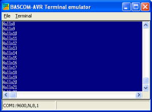Bascom Terminalprogramm und Mikrocontroller