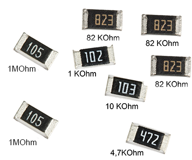 SMD Widerstände Bauform 1210 ±5% 1/3W über 170 Werte wählbar SMT Resistors