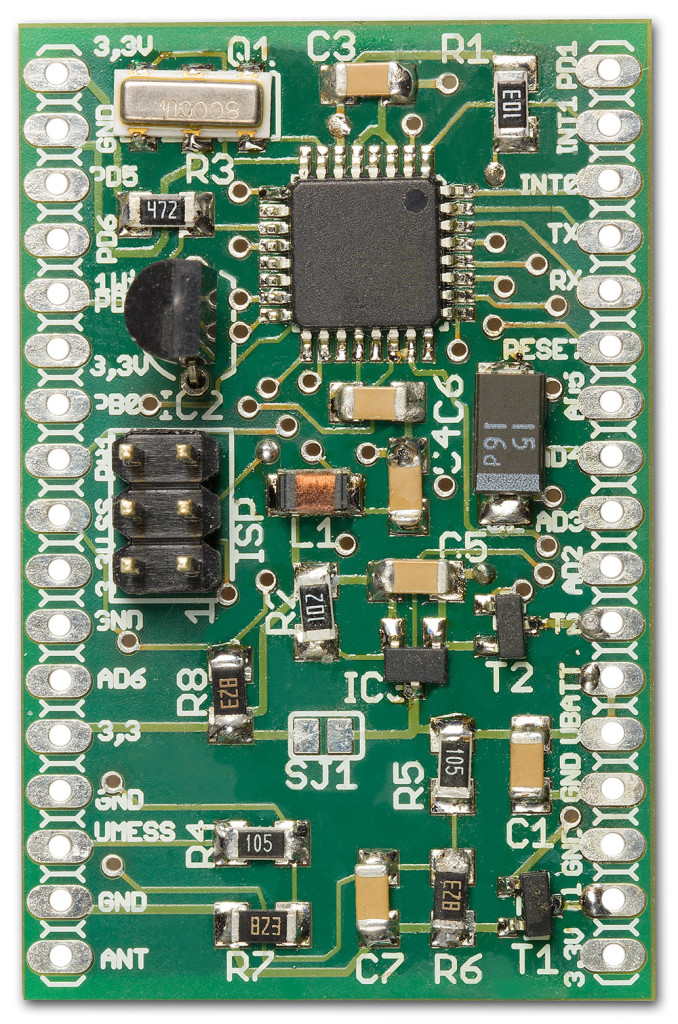 Microcontroller Board RN-MikroFunk bestückt