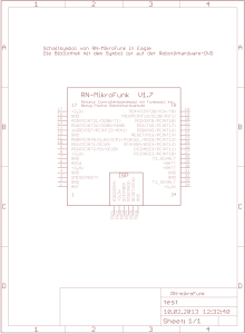 RN-Mikrofunk als Schaltsymbol in einer Eagle Lib