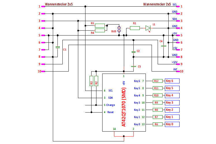 qtouch-Schaltung-chip-AT42QT1070-Platine-Schaltbild