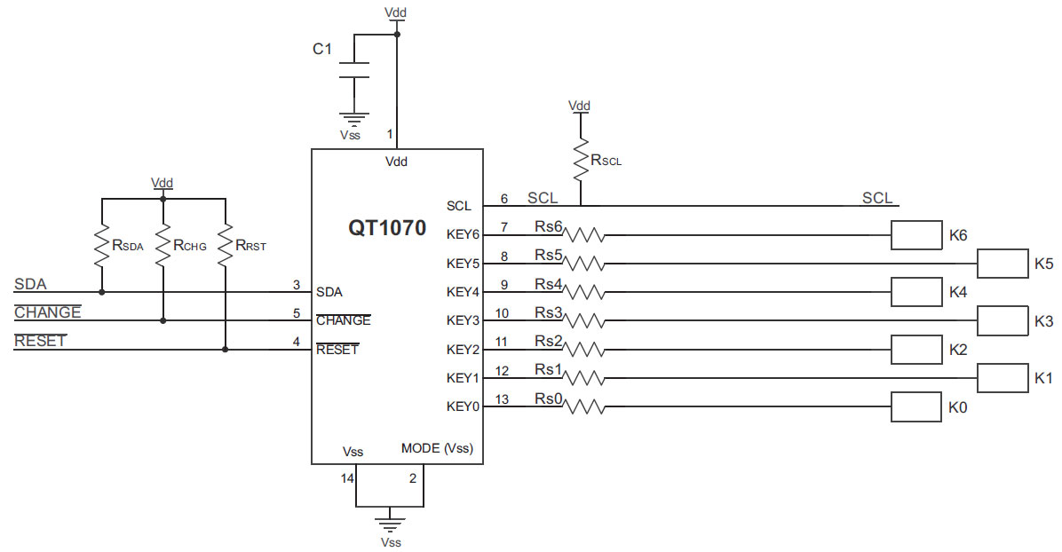 qtouch-Schaltung-chip-AT42QT1070-Schaltungsskizze