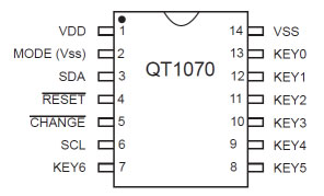 qtouch-Schaltung-chip-AT42QT1070-chip